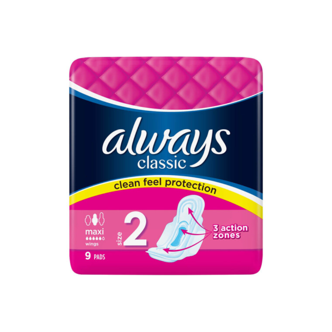 Always Maandverband – Classic Maxi 9 stuks (16 stuks)