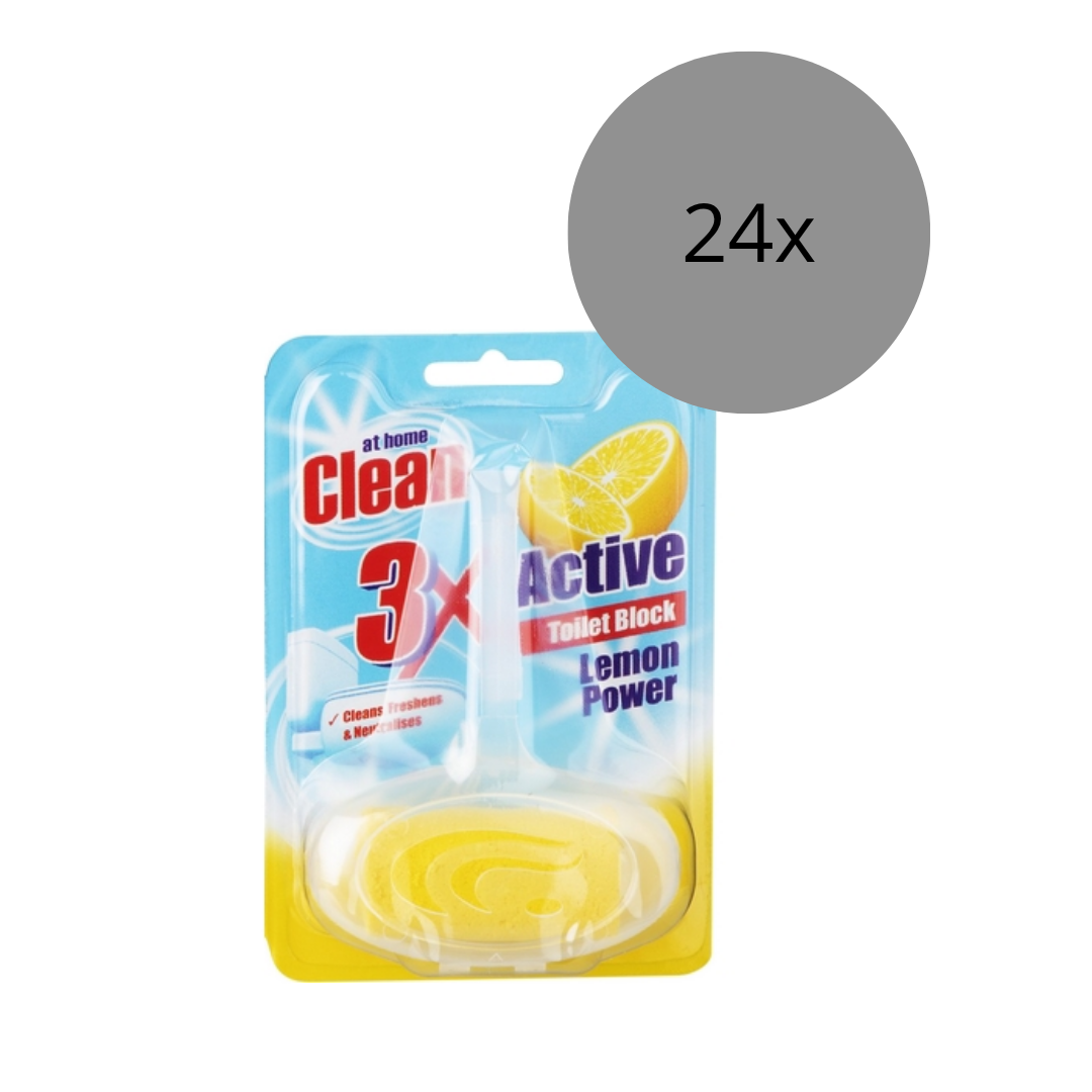 At Home Clean Toiletblok – 40 gr. Lemon (24 stuks)
