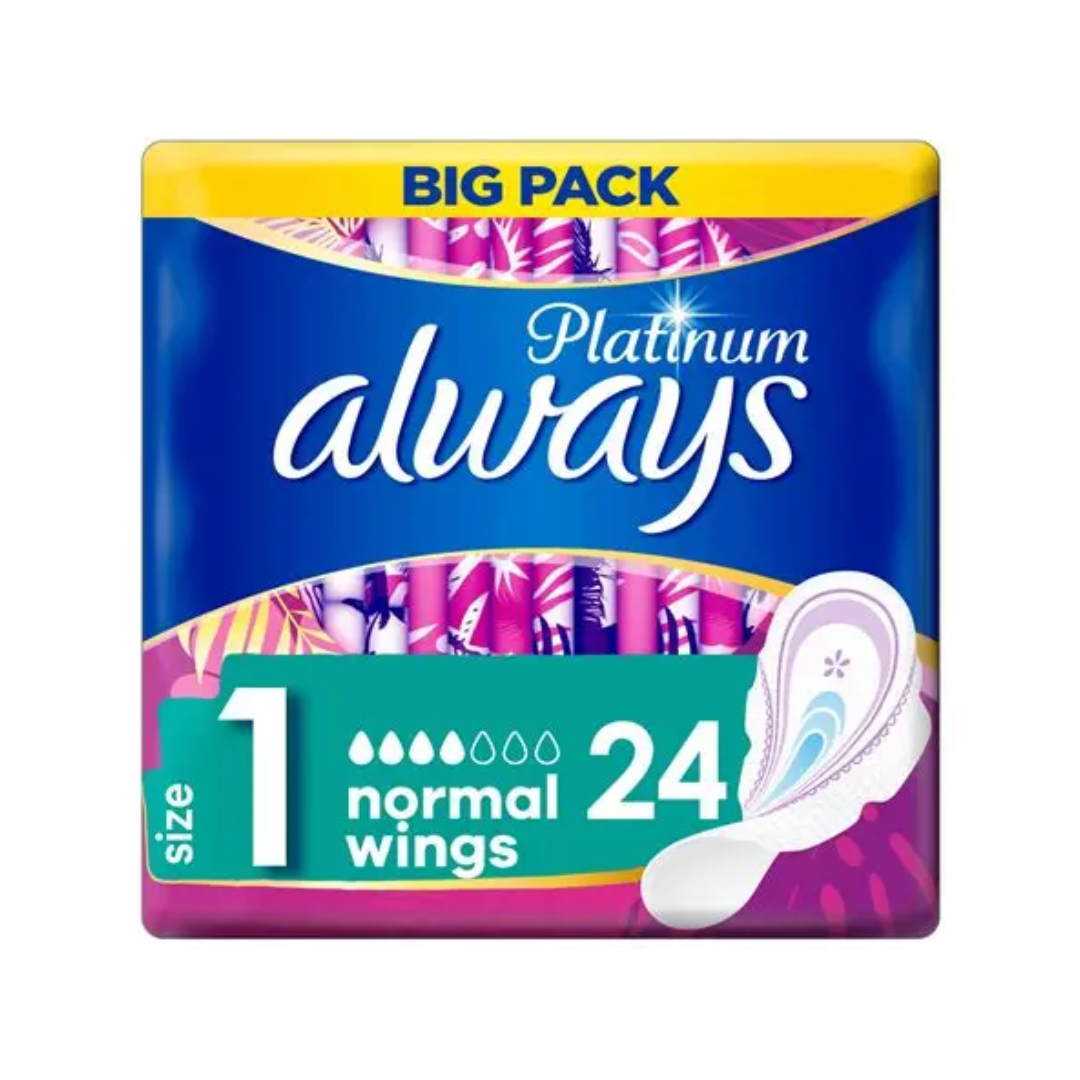 Always Maandverband – Platinum Normal Met Vleugels 24 st