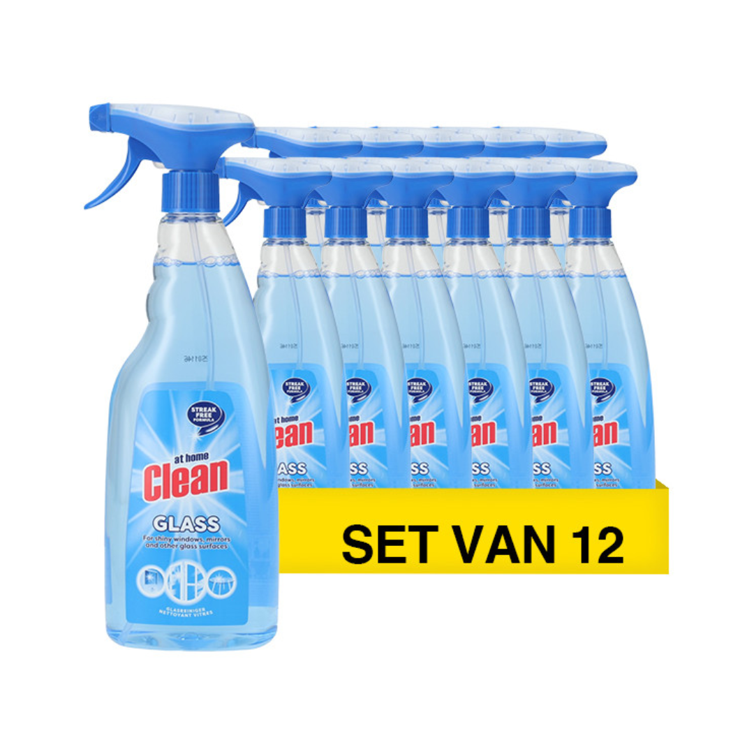 At Home Clean Spray – Glasreiniger 750 ml (12 stuks)