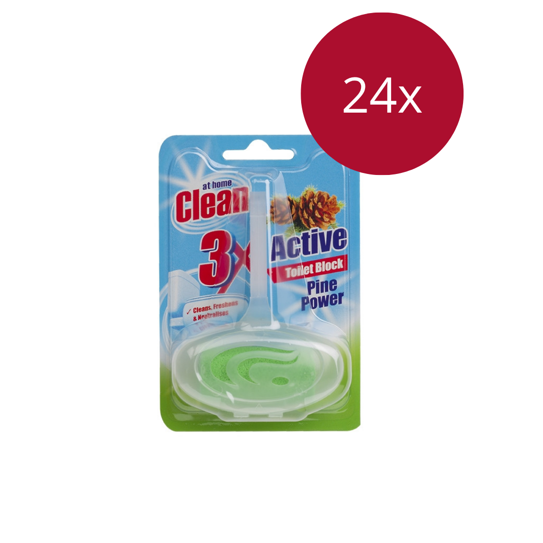 At Home Clean Toiletblok – 40 gr. Pine (24 stuks)