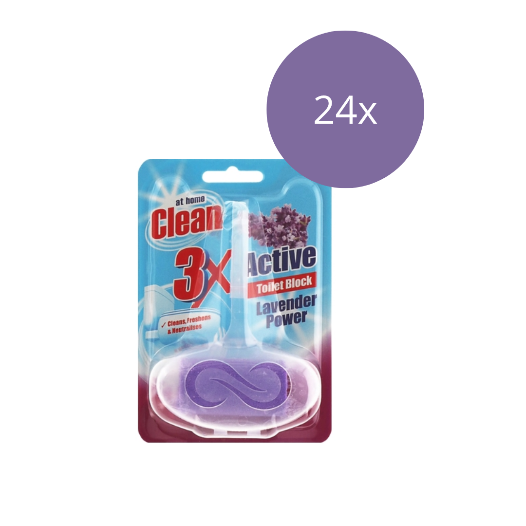 At Home Clean Toiletblok – 40 gr. Lavendel (24 stuks)