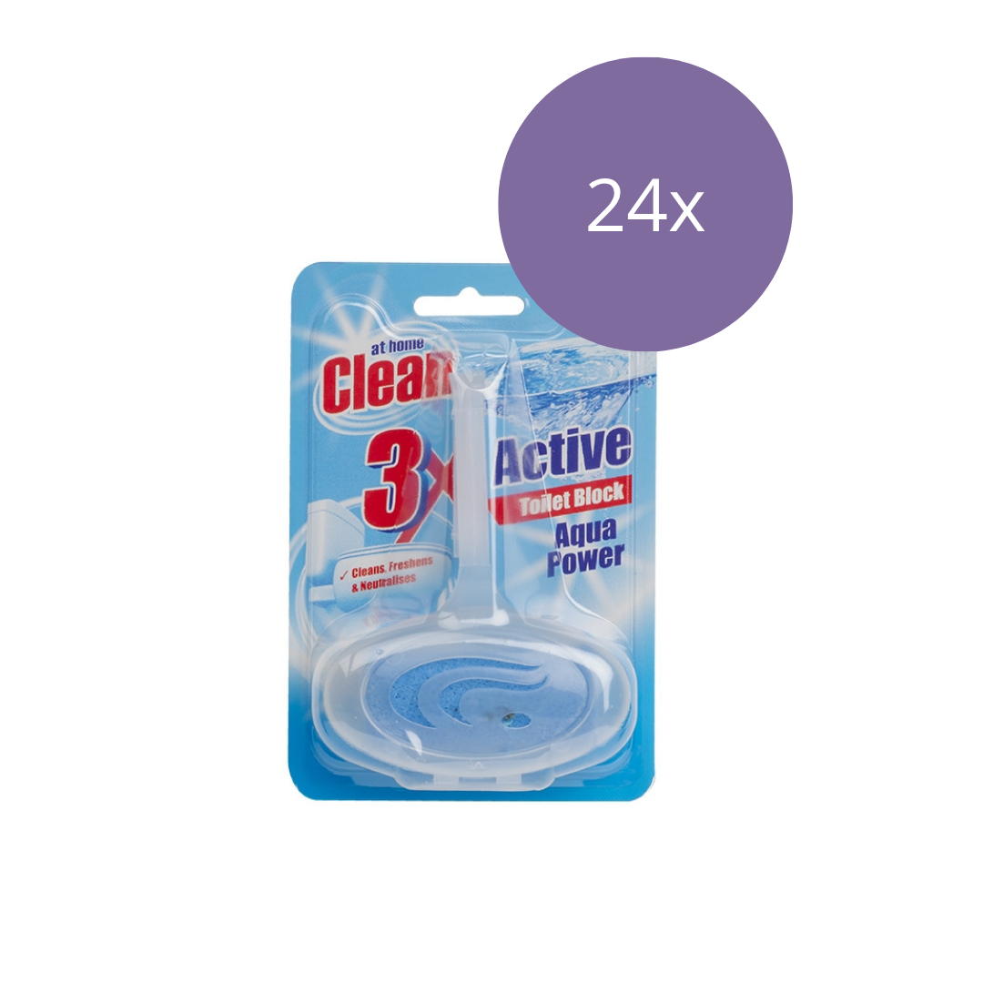 At Home Clean Toiletblok – 40 gr. Aqua (24 stuks)