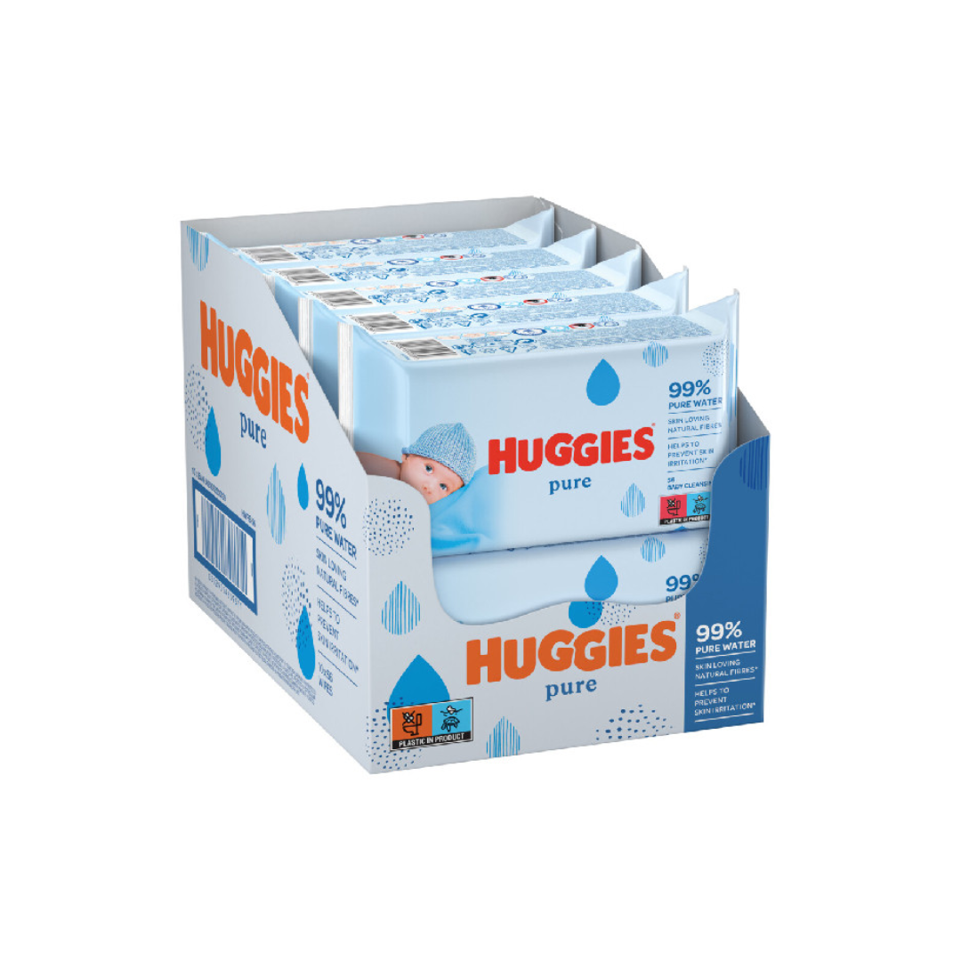 Huggies Billendoekjes – Pure 56 x 10 stuks
