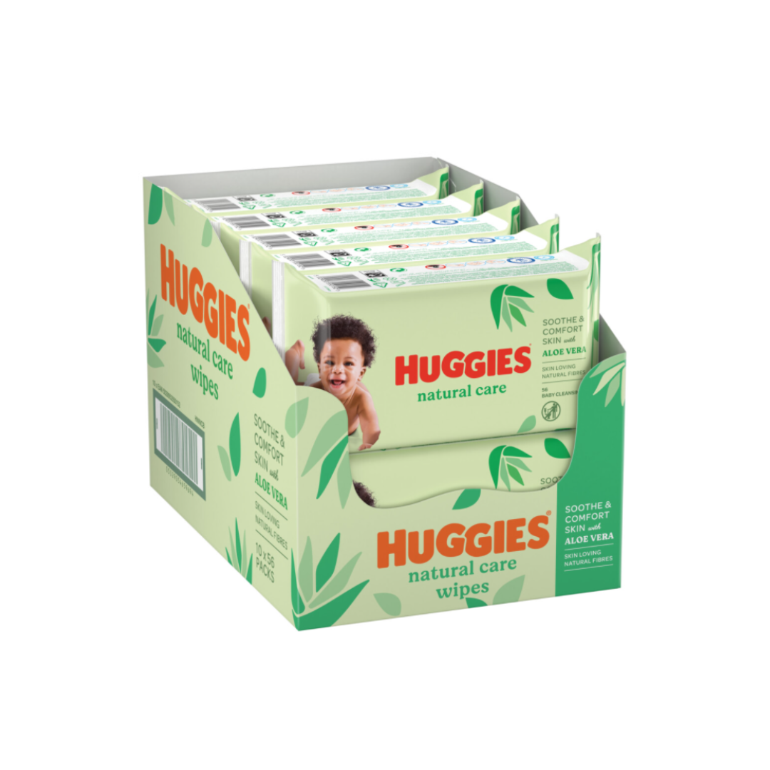 Huggies Billendoekjes – Natural Care 56 x 10 stuks