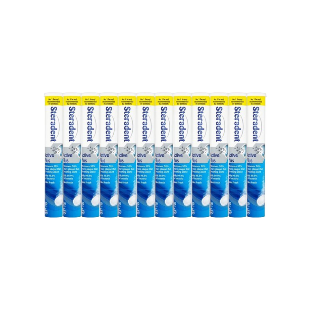 Steradent Reinigingstabletten – Active Plus 30 stuks (12 stuks)