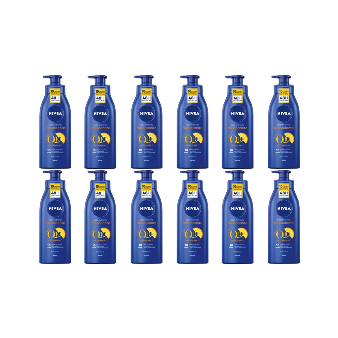 Nivea Bodymilk – Q10 met Pompje blauw 400 ml (12 stuks)