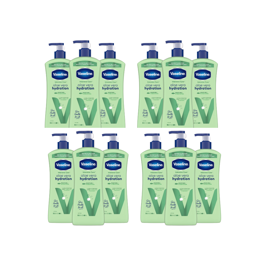 Vaseline Bodylotion – Soothing Hydration 600 ml (12 stuks)