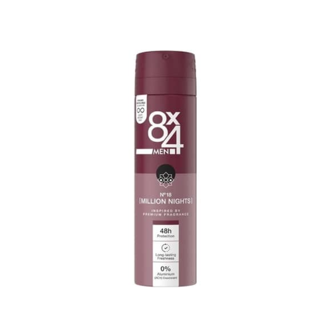 8 x 4 Deospray Men – No.18 Millions Nights 150 ml