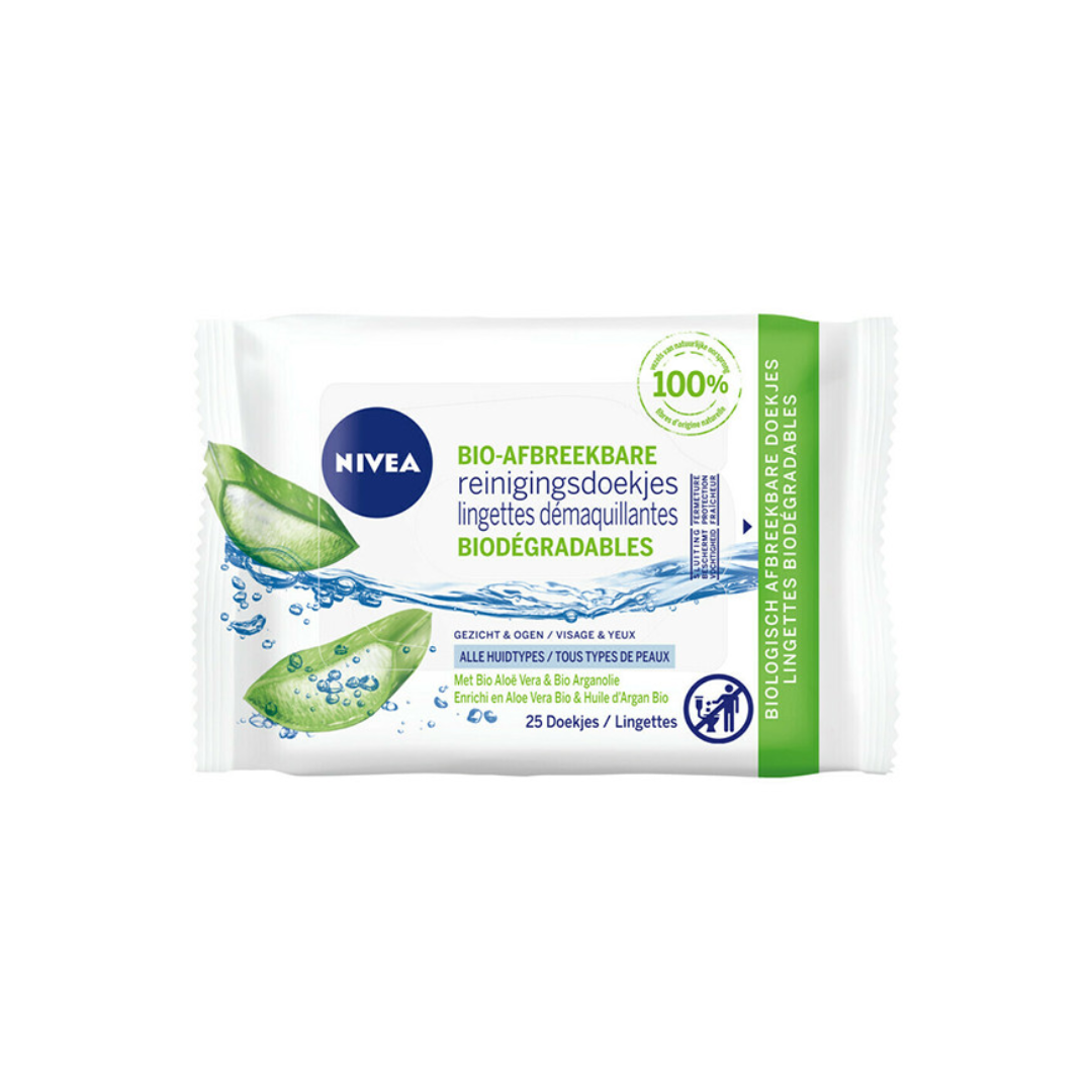 Nivea Gezicht – Reinigingsdoekjes Bio Aloe Vera 25 doekjes