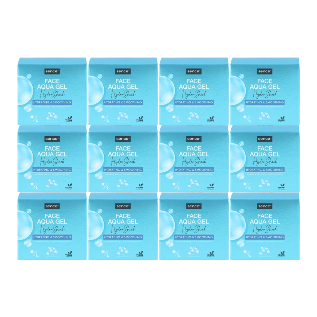 Sence Gezicht – Dagcreme 2 in 1 Aqua Gel Hydro Shock 50 ml (12 stuks)