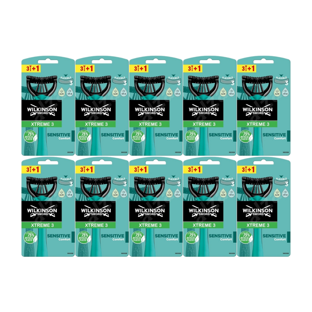 Wilkinson Wegwerpmesjes Men – Xtreme 3 Sensitive 3+1 st (10 stuks)