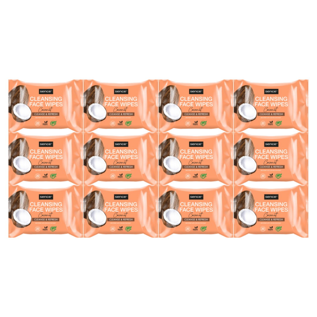 Sence Gezicht – Reinigingsdoekjes Coconut 20 stuks (12 stuks)