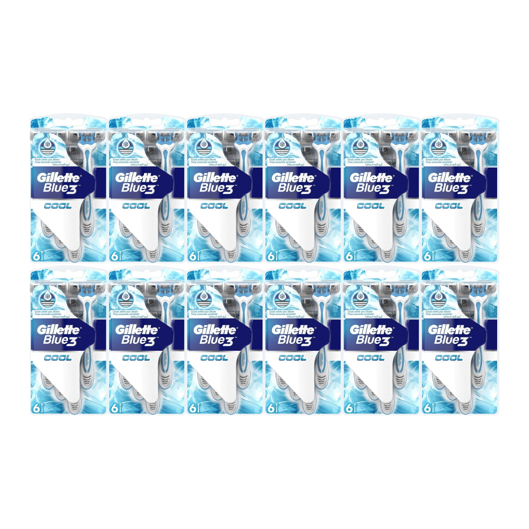 Gillette Wegwerpmesjes Men – Blue3 Cool 6 st (12 stuks)