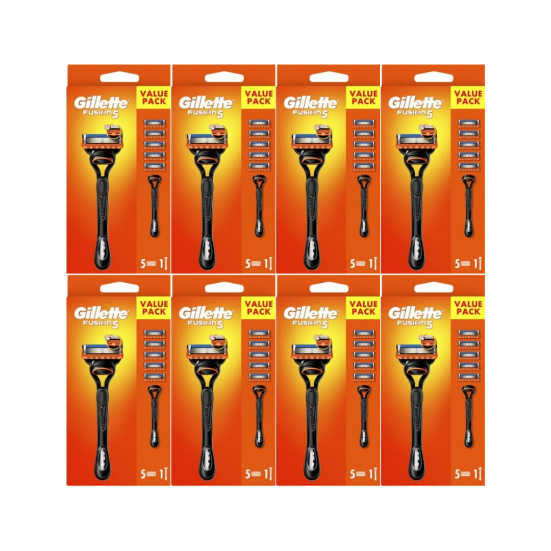 Gillette Houder Fusion5 + 5 mesjes (8 stuks)