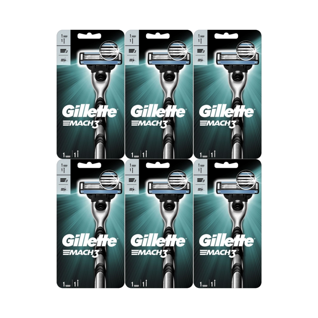 Gillette Houder Mach3 + 1 mesje (6 stuks)